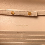Grain De Poudre Matelasse Chevron Monogram Chain Wallet Nude Powder
