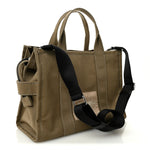 Cotton Canvas Medium The Traveler Tote Bag Slate Green