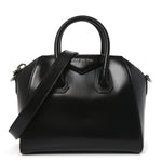 Shiny Lord Calfskin Mini Antigona Black