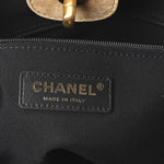 Suede Calfskin Shiny Lambskin Quilted Small Coco Base Shopping Bag Beige Black