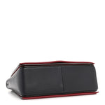 Shiny Smooth Calfskin Medium Frame Shoulder Bag Red Navy