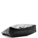 Shiny Calfskin Quilted Small Chanel 22 Black