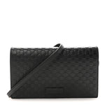 Microguccissima Crossbody Wallet Black
