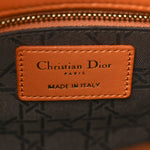 Lambskin Cannage Small Lucky Badges My Lady Dior Orange
