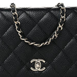 Caviar Quilted CC Turnlock Wallet On Chain WOC Black