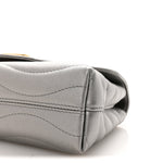 Metallic Calfskin New Wave Chain Bag MM NM Silver