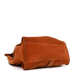 Nubuck Medium Soft Stirrup Shoulder Bag Orange