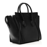 Drummed Calfskin Mini Luggage Black