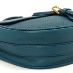 Grained Calfskin Medium Bobby Flap Steel Blue