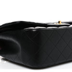 Lambskin Quilted Jumbo Double Flap Black