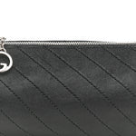 Sakai Be Green Calfskin Diagonal Stitched Mini Blondie Barrel Shoulder Bag Black