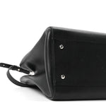 Grained Calfskin Medium Neo Executive Shopper Tote Black