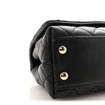 Caviar Quilted Extra Mini Coco Handle Flap Black