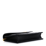 Lambskin Matelasse Chevron Monogram Envelope Chain Wallet Black