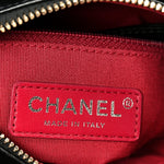 Aged Calfskin Quilted Small Gabrielle Logo Hobo Black