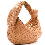 Nappa Intrecciato Teen Jodie Hobo Caramel