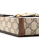 GG Supreme Monogram Mini Horsebit 1955 Crossbody Bag Beige Brown Sugar