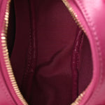 Shearling Sheepskin Chanel 19 Round Clutch With Chain Dark Pink