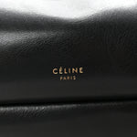 Smooth Calfskin Eyelet Small Top Handle Bag Black