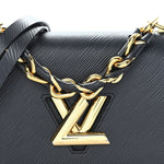 Epi Twist Braided Strap Shoulder Bag MM Black