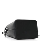 Calfskin Nano Lockme Bucket Black