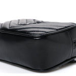 Calfskin Matelasse Monogram Lou Belt Bag Black