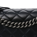 Lambskin Quilted New Medium Boy Flap Black
