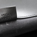 Soft GG Supreme Monogram Calfskin Web Double Buckle Backpack Black