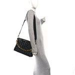 Lambskin Embossed Monogram Coussin MM Black