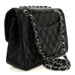 Lambskin Quilted Small Double Flap Black