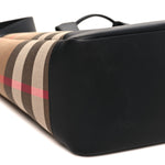 IP Check Nylon Calfskin Ormond Tote Bag Taupe Brown