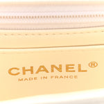 Lambskin Resin Crystal Square Quilted Mini Monacoco Flap White
