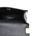 Caviar Quilted Small Boy Messenger Bag Black
