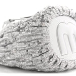 Paillettes Mate Bucket Bag Argento