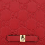 Guccissima Signature Bowy Chain Wallet Hibiscus Red