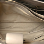 Grained Calfskin Medium Bi-Color Neo Executive Shopper Tote Black Beige