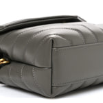 Calfskin Y Quilted Monogram Toy Loulou Crossbody Bag Grey Kaki