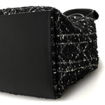 Calfskin Tweed Cannage Medium Toujours Black White