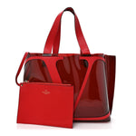 PVC Vlogo Small Escape Tote Red