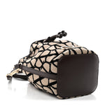 Toile Iconographe Nappa Mini Vlogo Signature Bucket Bag Naturale Black Fondant