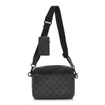 Calfskin Monogram Shadow Trio Messenger Anthracite Gray