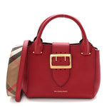 Soft Grain Calfskin Small Buckle Tote Parade Red