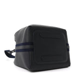Grained Calfskin Large Bale Bag Navy Blue