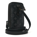 Monogram Eclipse Reverse Double Phone Pouch