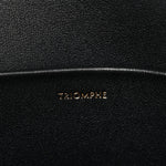 Shiny Calfskin Triomphe Shoulder Bag Black