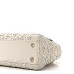 Lambskin Gathered Mini Lady Dior White
