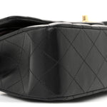 Lambskin Quilted Small Double Flap Black