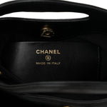 Suede Shiny Crumpled Calfskin Quilted Nano 31 Shopping Bag Black