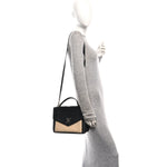 Soft Calfskin My Lockme Top Handle Vanille Black