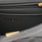 Caviar Quilted Mini Handy CC Flap Grey